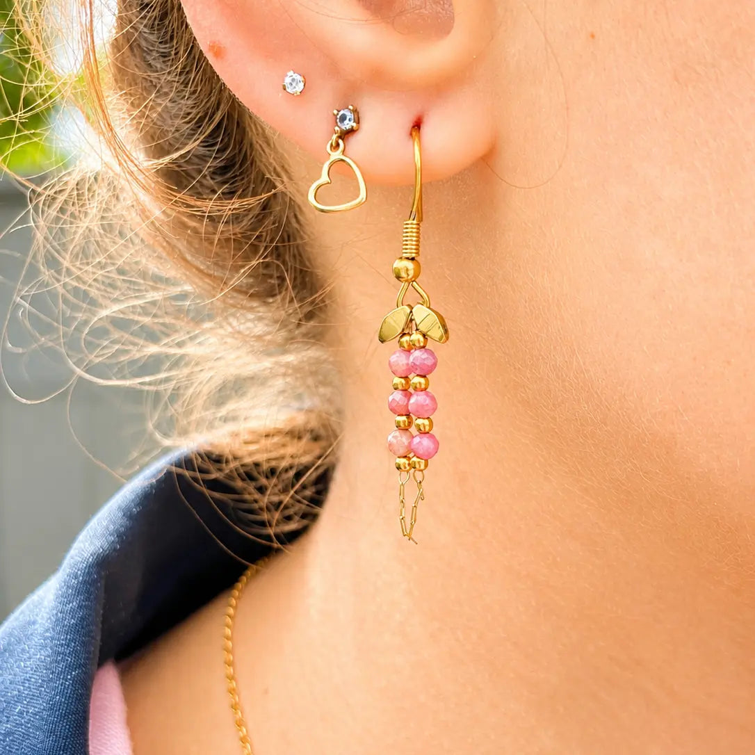 Boucle Jade - Rhodonite - Peggy Fée