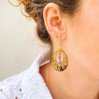 Boucle d'oreilles Intemporelle - Améthyste - Peggy Fée