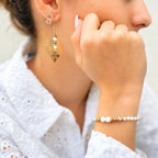 Boucle d'oreilles Intemporelle - Howlite - Peggy Fée
