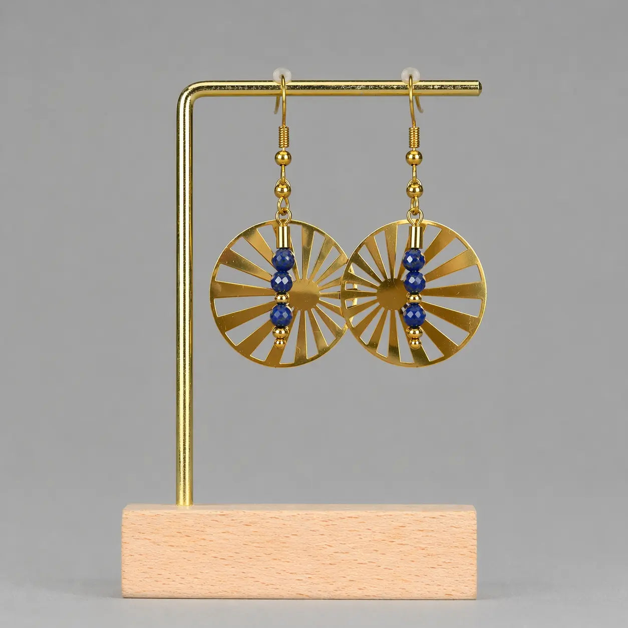 Boucle d'oreilles Intemporelle - Lapis Lazuli - Peggy Fée