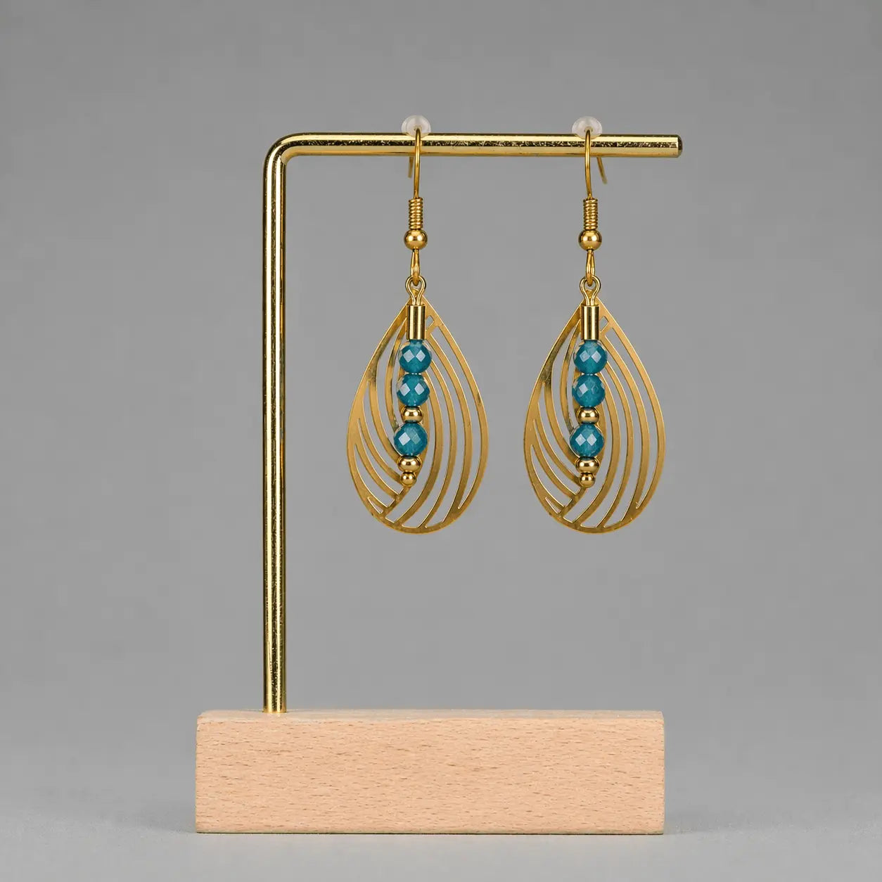 Boucle d'oreilles Intemporelle - Apatite - Peggy Fée