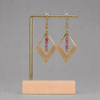 Boucle d'oreilles Intemporelle - Quartz Fraise - Peggy Fée