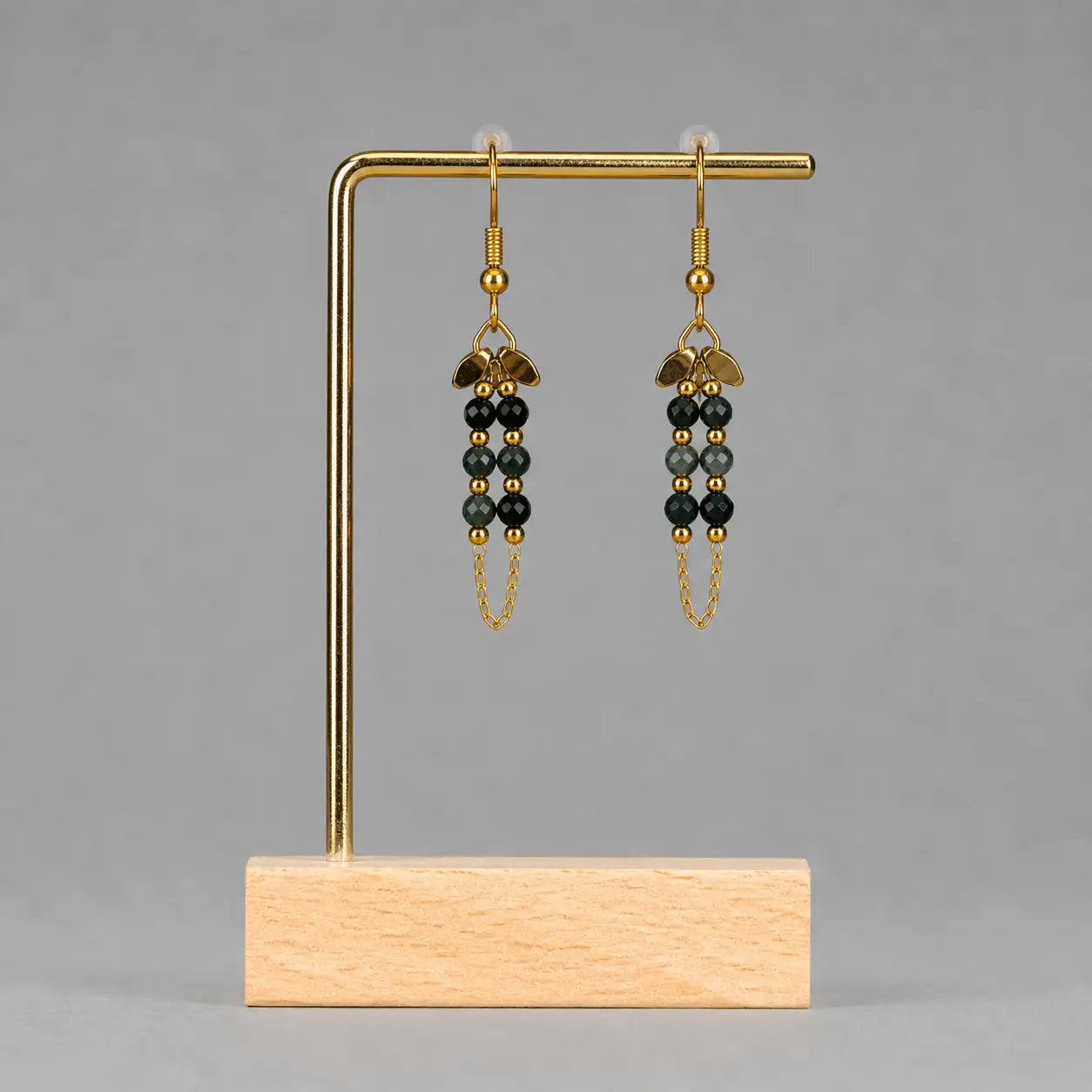 Boucles Jade - Tourmaline bleue - Peggy Fée