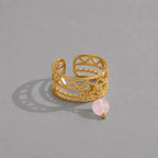 Bague - Déva Quartz Rose - Peggy Fée