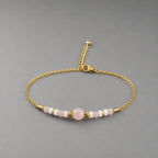 Bracelet Ondine - Quartz Rose - Peggy Fée