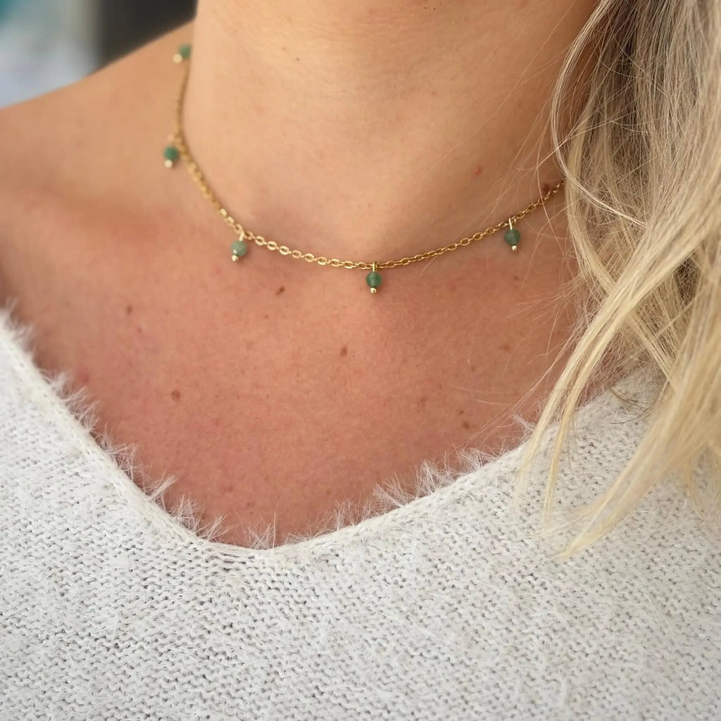 Collier - Louana Aventurine verte Peggy Fée