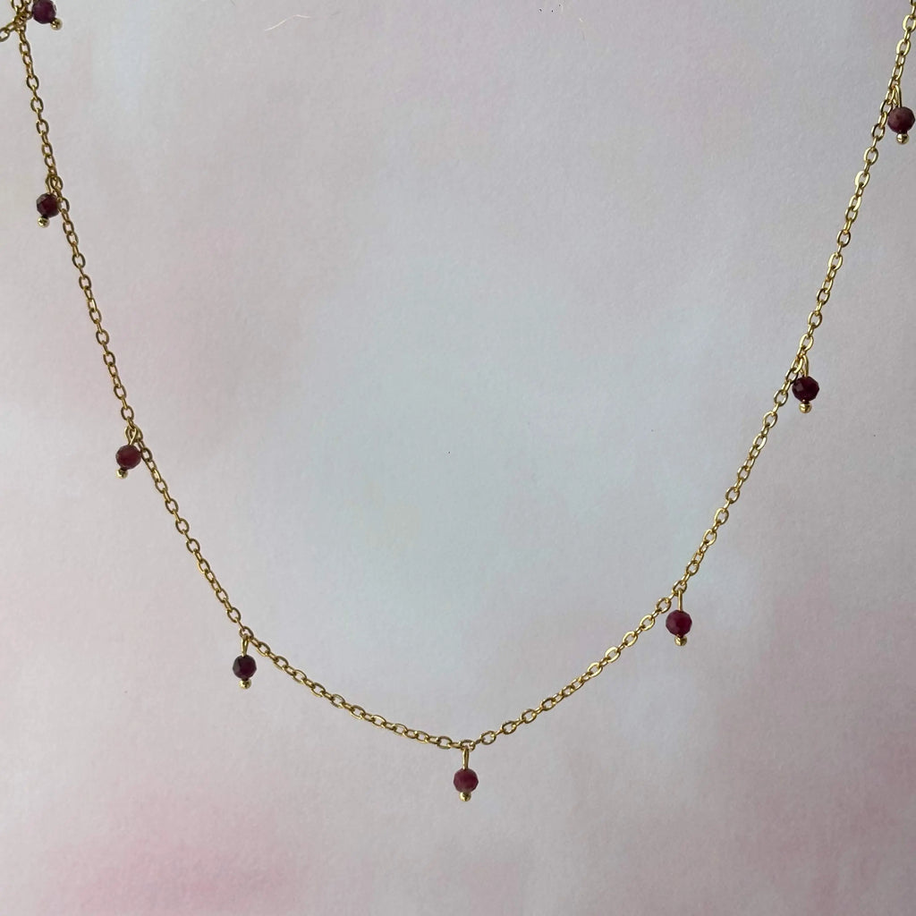 Collier - Louana Rubellite Dark Peggy Fée