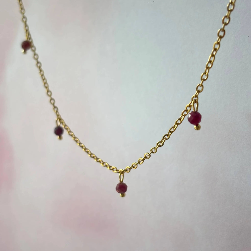 Collier - Louana Rubellite Dark Peggy Fée